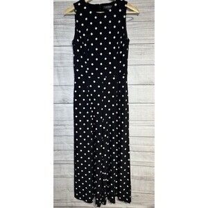 Lauren Ralph Lauren Polka Dot   Jumpsuit Womens SZ 6 Black White